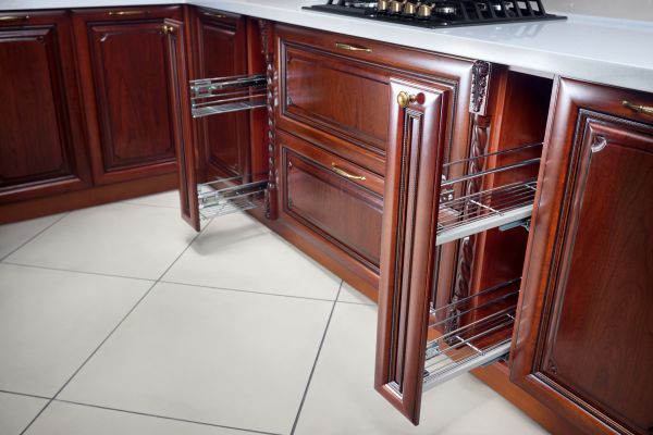 Cherry Cabinet Refacing in Conroe